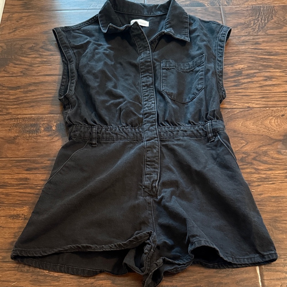 Zara Black Sleeveless Romper